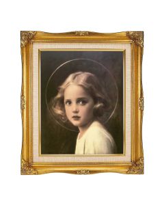 8"x10" Chambers: Mystical Rose Textured Art in a 12"x14" Ornate Antiqued Gold Frame with Inner Linen Border 