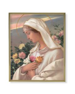 8" x 10" Gold Plaque Frame with a Mystical Rose Print