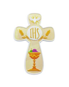 6" Communion Chalice and Holy Spirit Resin Cross