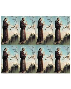 Saint Francis of Assisi Eight-Up Micro Perforated Holy Cards