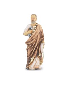 4" Cold Cast Resin Hand Painted Statue of Saint Peter in a Deluxe Window Box-P65