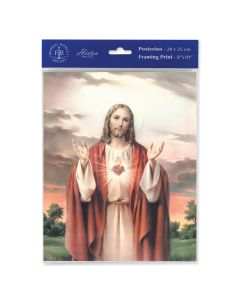 8" x 10" Sacred Heart of Jesus Print (sold in inc. of 3)