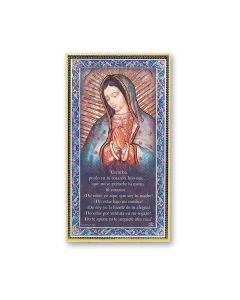 Our Lady of Guadalupe Plaque with Prayer in Spanish