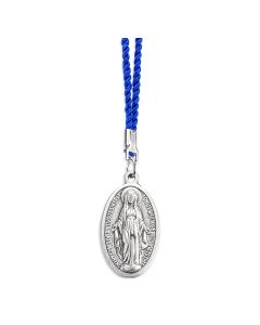Miraculous Medal on a Blue Cord