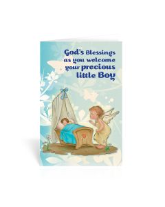 Gods Blessings As You Welcome Your Precious Boy Greeting Card
