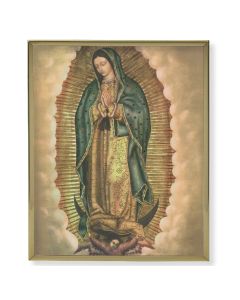 8" x 10" Gold Plaque Frame with a Our Lady of Guadalupe Print