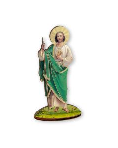 6" Saint Jude Laser Cut Wood Statue with Biography