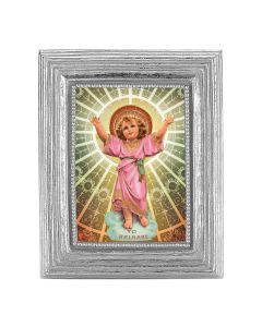 Divino Nino Print in a 3 3/4" x 4 1/2" Silver Frame - P65