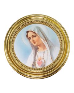 5 1/4" x 5 1/4" Gold-Leaf Photo Frame with I.H.M Print