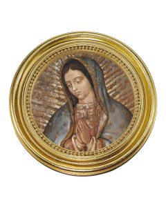 5 1/4" x 5 1/4" Gold-Leaf Photo Frame with O.L. of Guadalupe Print