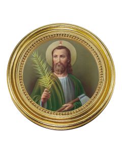 5 1/4" x 5 1/4" Gold-Leaf Photo Frame with Saint Jude Thaddeus Print