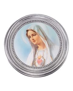 5 1/4" x 5 1/4" Silver-Leaf Photo Frame with I.H.M Print