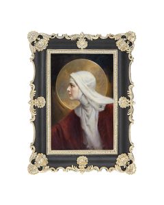 6" x 8" Antiqued Black and Gold Photo Frame with Chambers: The Saint Print- P65