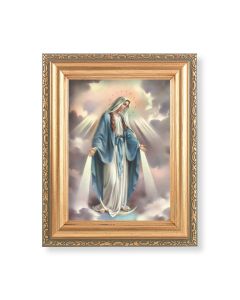 5.5" x 7" Antique Gold Frame with an Our Lady of Grace Print