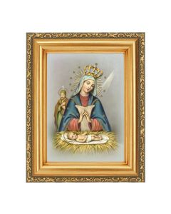 4 1/2" x 5 1/2" O.L. of Altagracia Print in a 5 1/2" x 7" Antique Gold Frame 