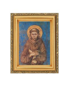 4 1/2" x 5 1/2" Cimabue: St. Francis Print in a 5 1/2" x 7" Antique Gold Frame