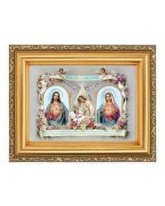 4 1/2" x 5 1/2" Baby Room Blessing (Spanish) Print in a 5 1/2" x 7" Antique Gold Frame 