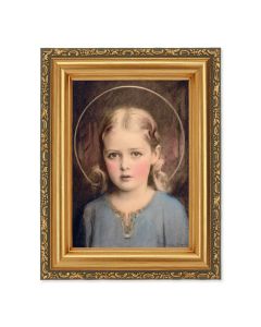 4 1/2" x 5 1/2" CHAMBERS: Mary Most Holy Print in a 5 1/2" x 7" Antique Gold Frame