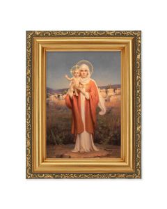 4 1/2" x 5 1/2" Chambers: O.L. of Jerusalem Print in a 5 1/2" x 7" Antique Gold Frame