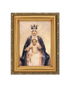 4 1/2" x 5 Chambers: Heavenly Queen Print in a 5 1/2" x 7" Antique Gold Frame 