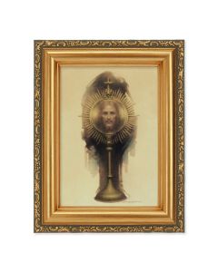 4 1/2" x 5 CHAMBERS:  Our Sacramental King Print in a 5 1/2" x 7" Antique Gold Frame 
