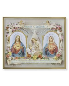8" x 10" Gold Plaque Frame with a Baby Room Blessing in Spanish Print