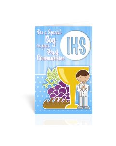 First Communion for Boy with Chalice Greeting Card