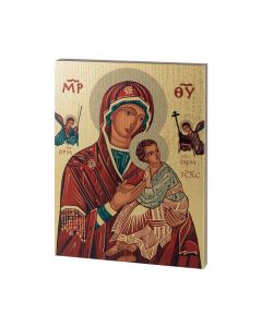 Our Lady of Passion Textured Wood Plaque