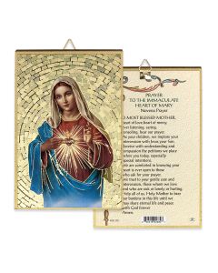 4" x 6" Gold Foil Immaculate Heart of Mary Mosaic Plaque