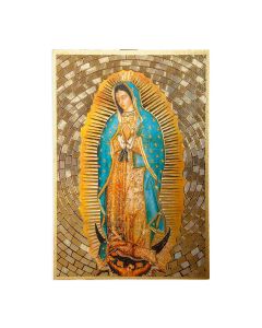 4" x 6" Our Lady Of Guadalupe Gold Foil Mosaic Plaque
