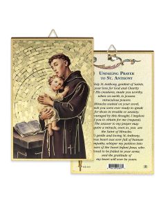 4" x 6" Gold Foil Saint Anthony Mosaic Plaque