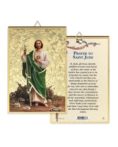 4" x 6" Gold Foil Saint Jude Mosaic Plaque
