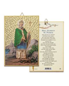 4" x 6" Gold Foil Saint Patrick Mosaic Plaque