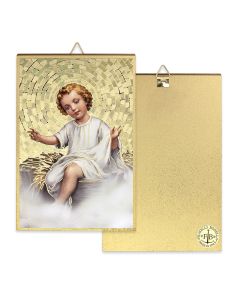4" x 6" Gold Foil Baby Jesus Mosaic Plaque