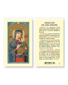 Oracion de una Madre Holy Card