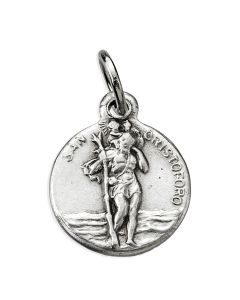 13mm Round Saint Christopher Medal