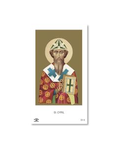 St. Cyril Methodius Holy Card