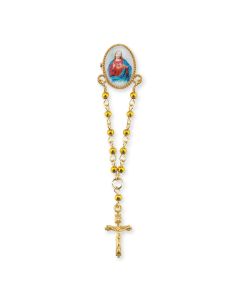 Sacred Heart Gold Plated Oval Lapel Pin-P65