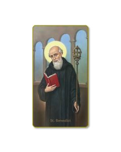 Saint Benedict Holy Card