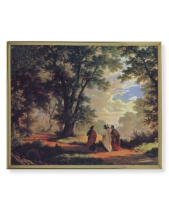 11" x 14" Gold Plaque Frame with a Zund: Way to Emmaus Print