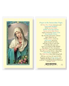Prayer To Immaculate VirgIn Holy Card