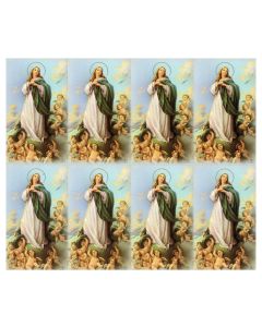 The Immaculate Conception Eight-Up Micro Perforated Holy Cards