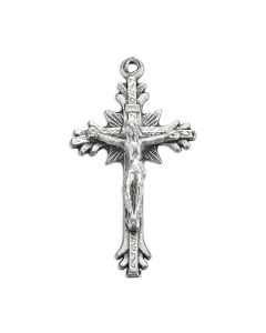 1 1/2" Antiqued Silver Oxidized Multi Tipped Crucifix
