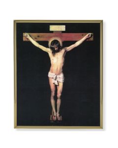 8" x 10" Gold Plaque Frame with a Crucifixion Print