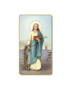 Saint Catherine Holy Card