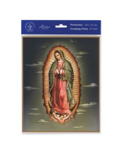 8" x 10" Our Lady of Guadalupe Dark Background Print  (sold in inc. of 3)