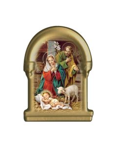 3 1/8" x 2 3/8" Nativity Holy Family Resin Magnet
