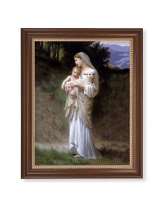 13 1/2" x 16 9/16" Walnut Finished Frame with 11" x 14" Bouguereau: Divine Innocence Textured Art