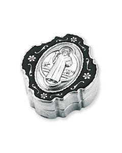 Black Epoxied Saint Benedict Keepsake Box