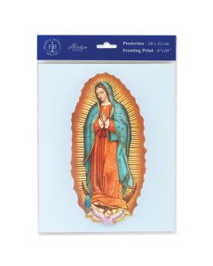 8" x 10" Our Lady of Guadalupe Print  (sold in inc. of 3)
